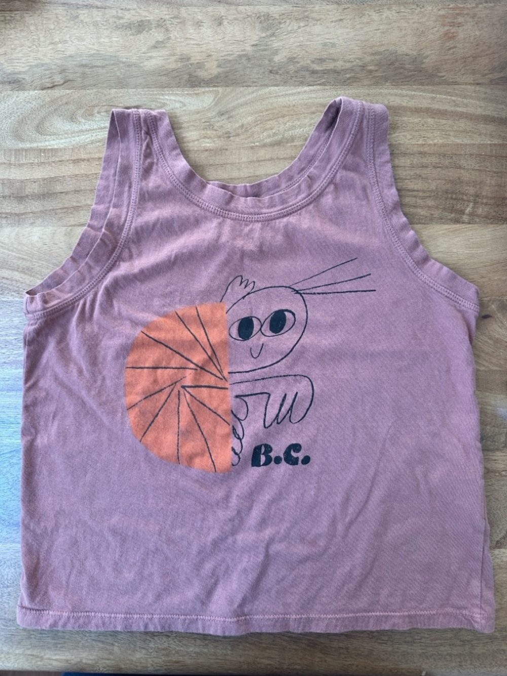Bobo Choses - Hermit Crab tank Top with Orange shell Graphic
